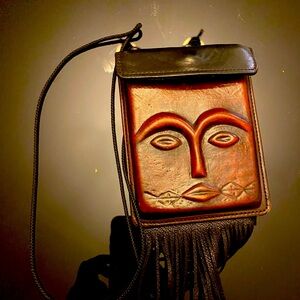 Robbie Leather Artwear cross body bag